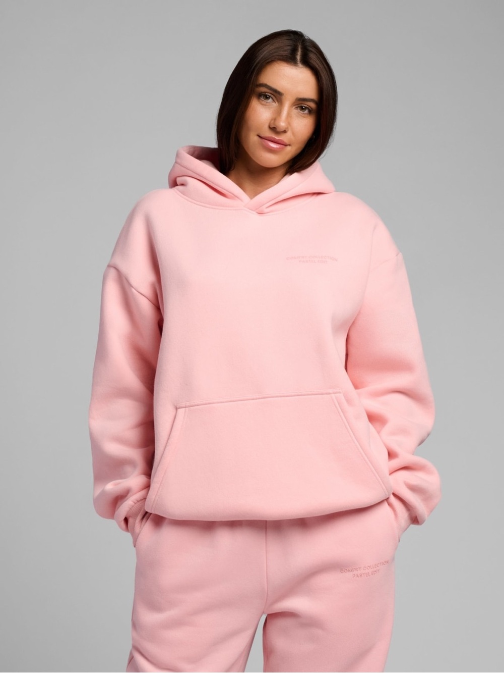 NWT SIZE 3X Comfrt Relaxed Pink Hoodie with Front Pocket